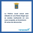 La Policía Local actúa en una fiesta ilegal en una casa ocupada